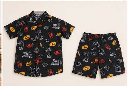 Boys Matching Shirt & Shorts Set