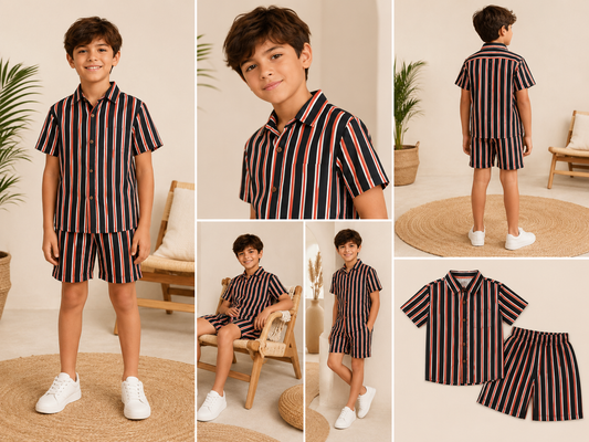 Boys Matching Shirt & Shorts Set