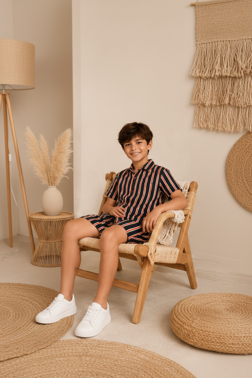 Boys Matching Shirt & Shorts Set