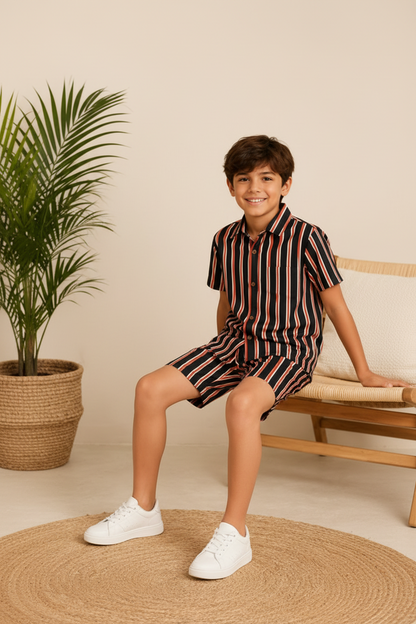 Boys Matching Shirt & Shorts Set