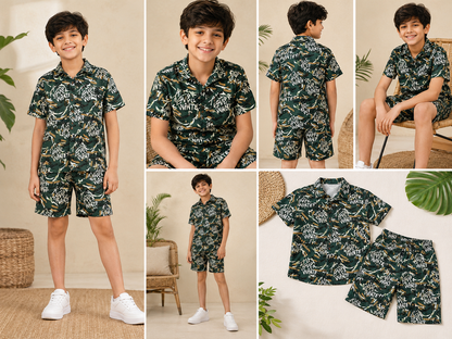 Boys Matching Shirt & Shorts Set