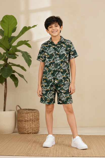 Boys Matching Shirt & Shorts Set