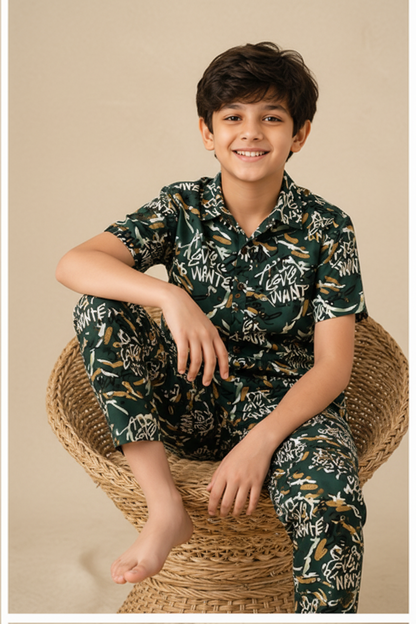 Boys Matching Shirt & Shorts Set