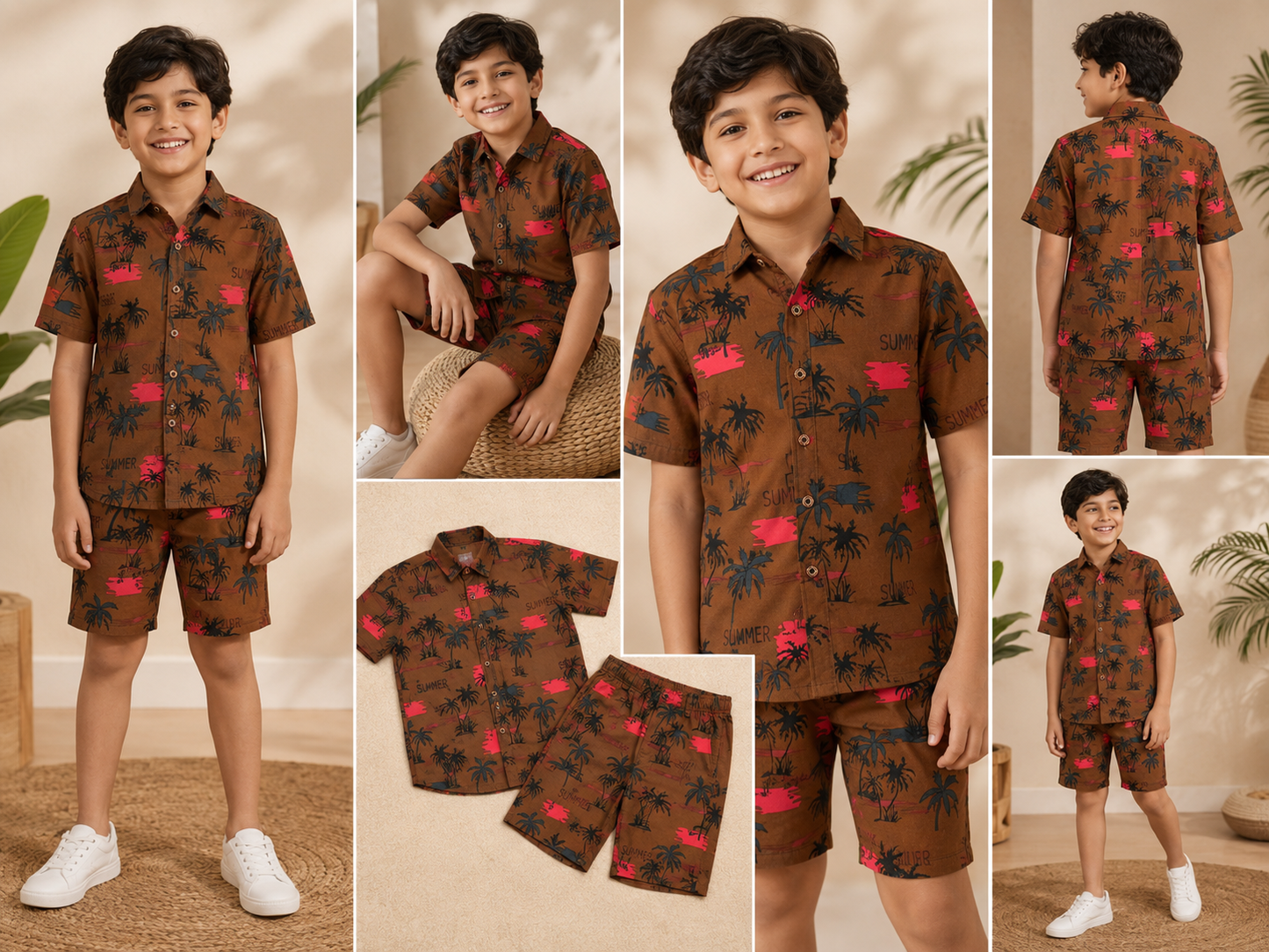 Boys Matching Shirt & Shorts Set