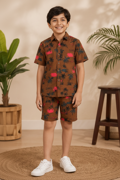Boys Matching Shirt & Shorts Set