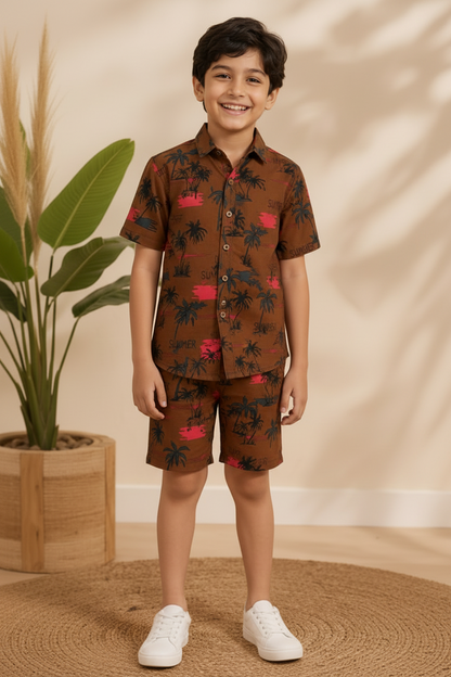 Boys Matching Shirt & Shorts Set