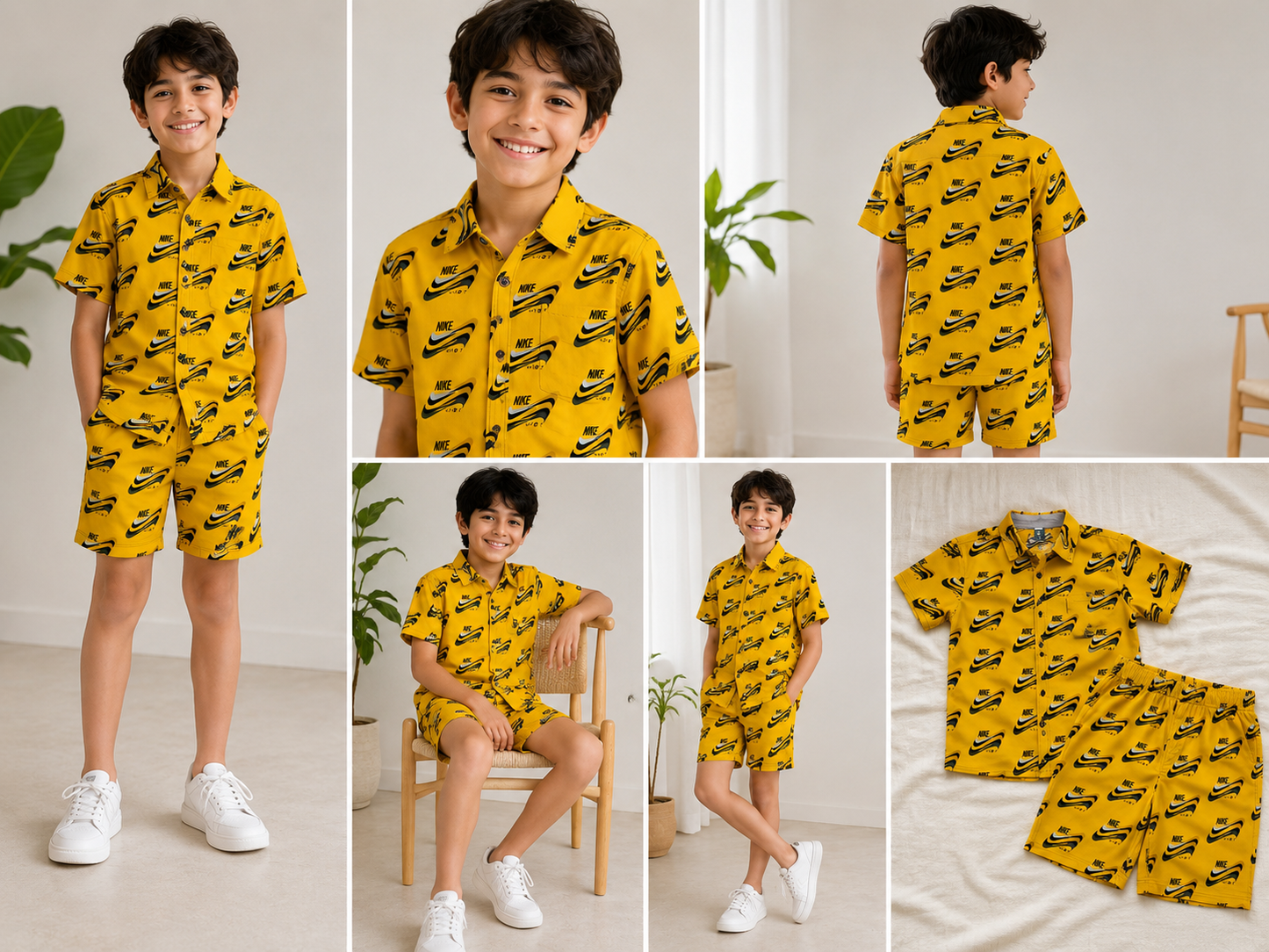 Boys Matching Shirt & Shorts Set