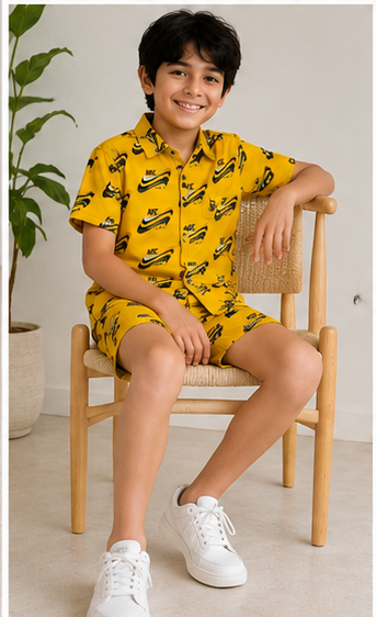 Boys Matching Shirt & Shorts Set