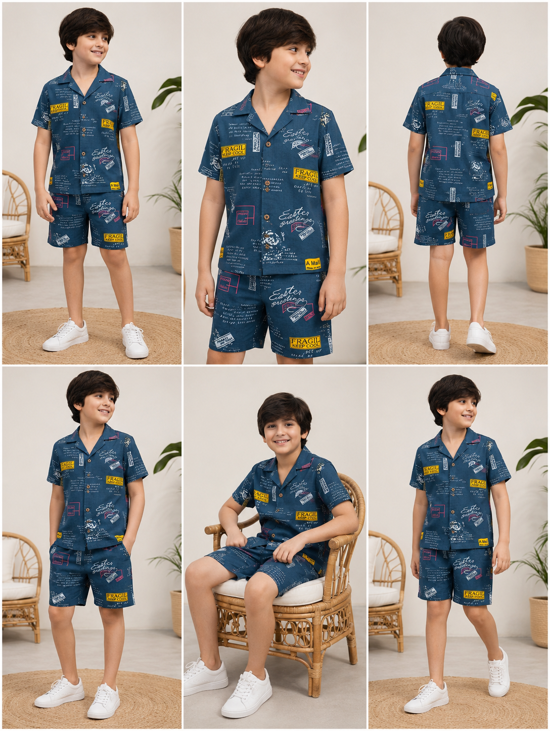 Boys Matching Shirt & Shorts Set