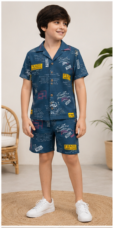 Boys Matching Shirt & Shorts Set