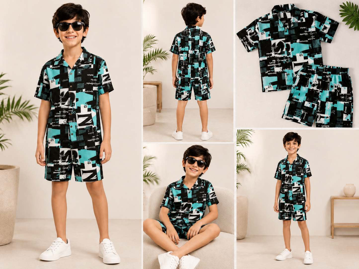 Boys Matching Shirt & Shorts Set
