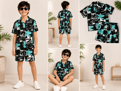 Boys Matching Shirt & Shorts Set