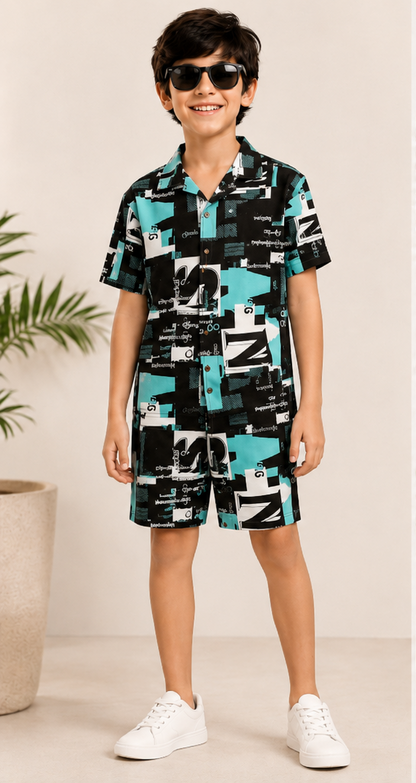 Boys Matching Shirt & Shorts Set