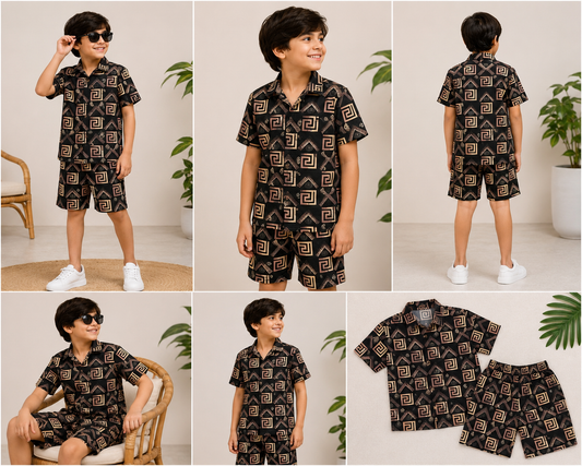 Boys Matching Shirt & Shorts Set
