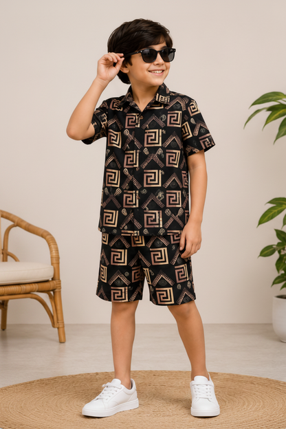 Boys Matching Shirt & Shorts Set