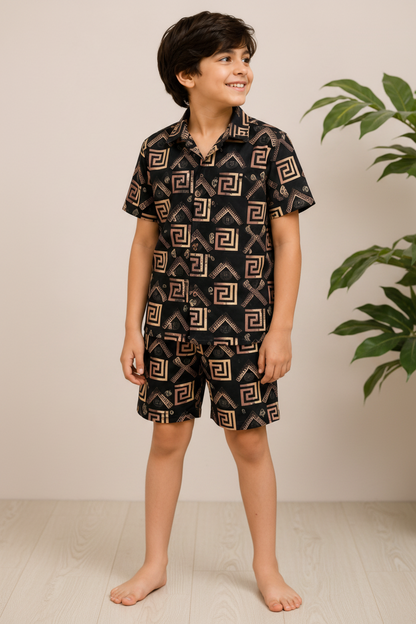 Boys Matching Shirt & Shorts Set