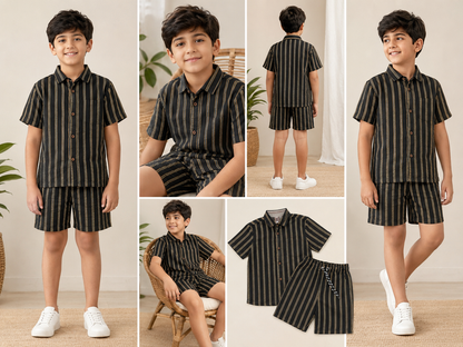 Boys Matching Shirt & Shorts Set