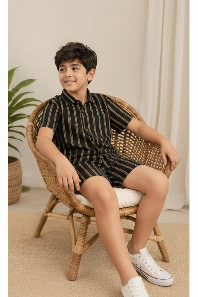 Boys Matching Shirt & Shorts Set