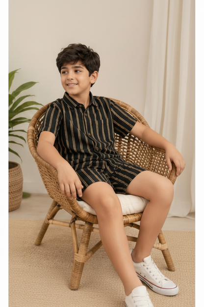 Boys Matching Shirt & Shorts Set