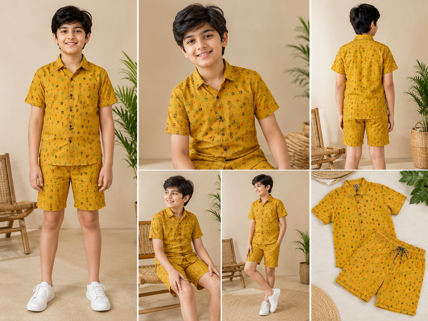 Boys Matching Shirt & Shorts Set