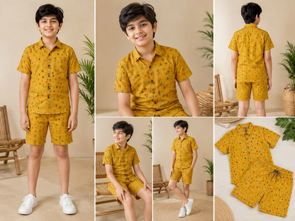 Boys Matching Shirt & Shorts Set