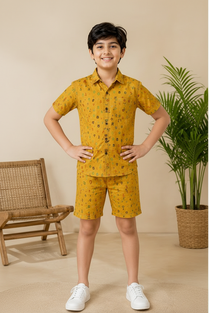 Boys Matching Shirt & Shorts Set