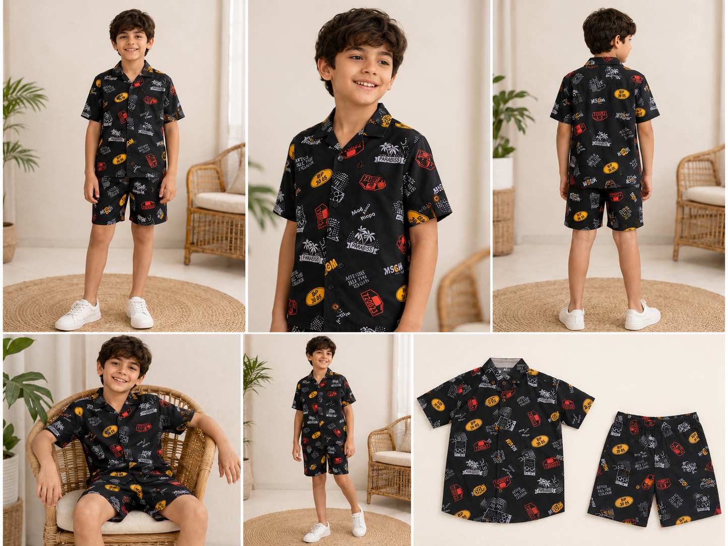 Boys Matching Shirt & Shorts Set