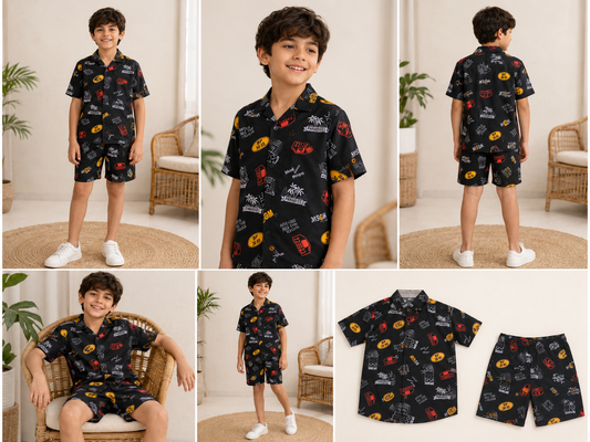 Boys Matching Shirt & Shorts Set
