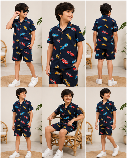 Boys Matching Shirt & Shorts Set