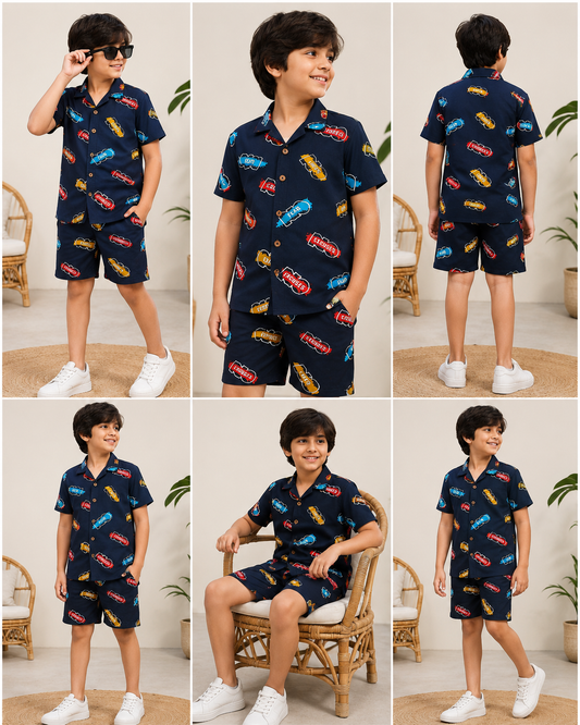 Boys Matching Shirt & Shorts Set