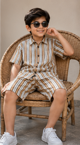 Boys Matching Shirt & Shorts Set