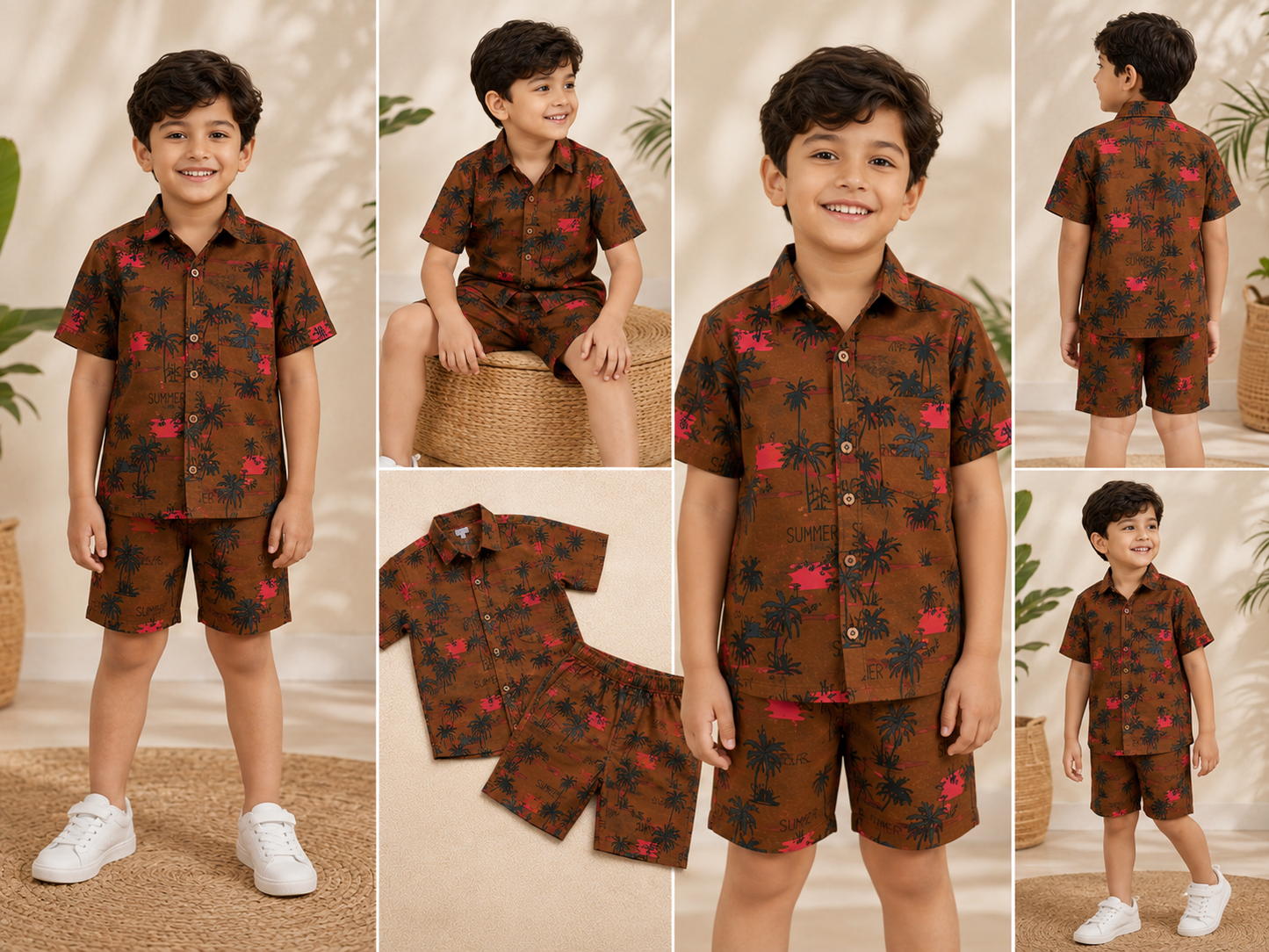 Boys Matching Shirt & Shorts Set