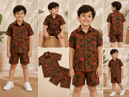 Boys Matching Shirt & Shorts Set