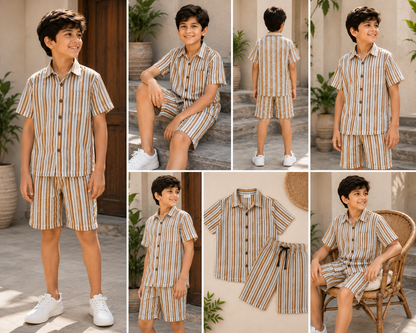 Boys Matching Shirt & Shorts Set