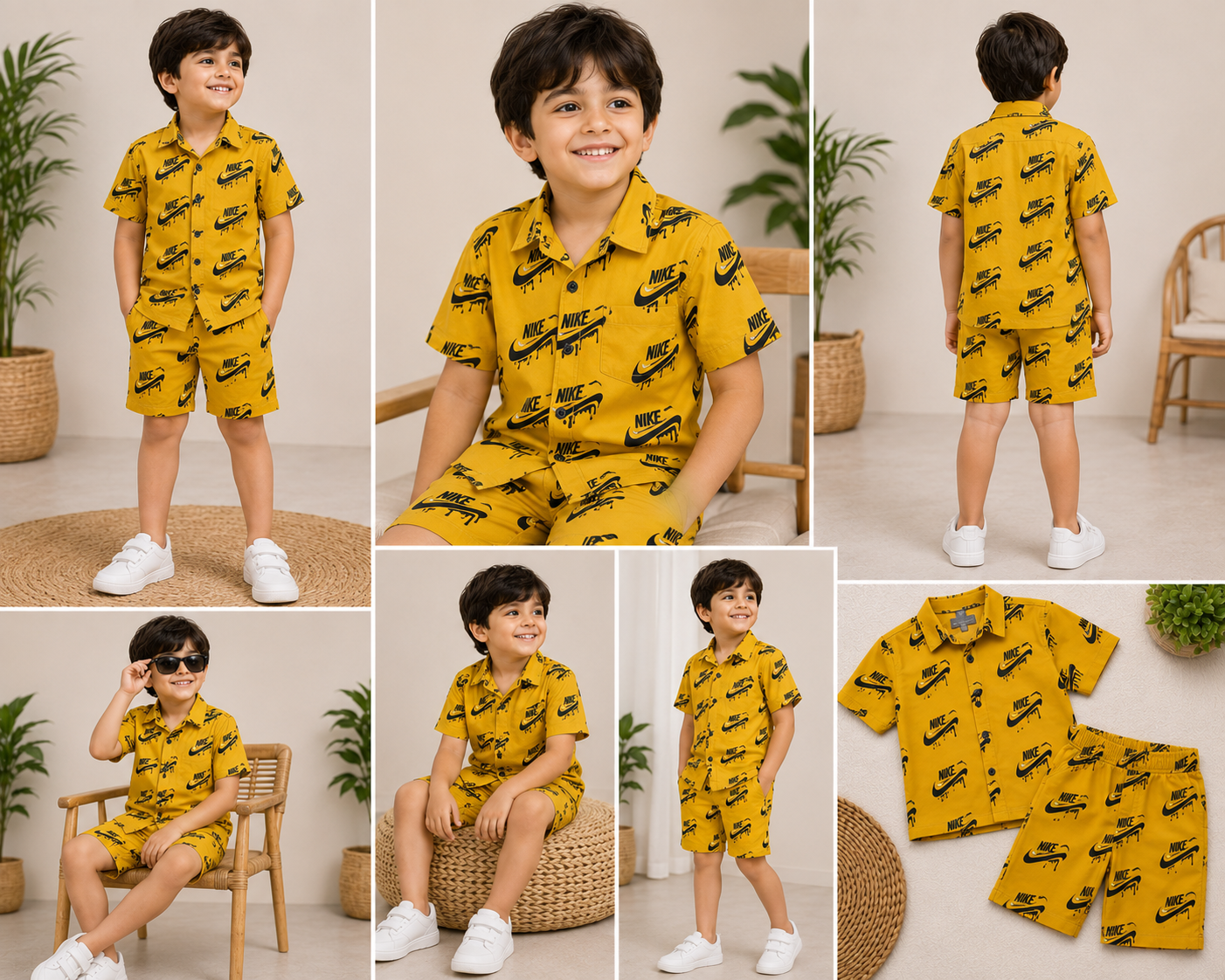 Boys Matching Shirt & Shorts Set