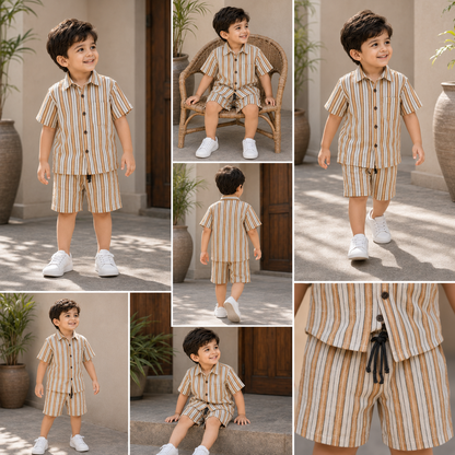 Boys Matching Shirt & Shorts Set