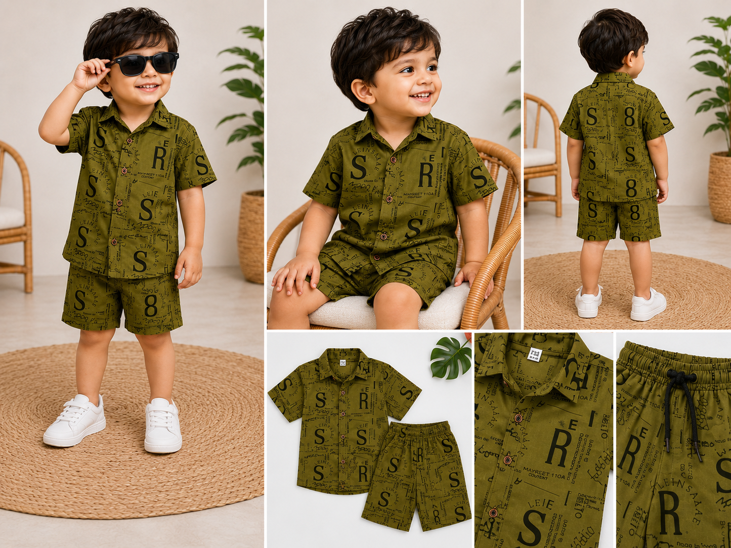 Boys Matching Shirt & Shorts Set