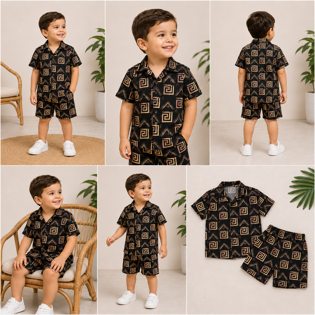 Boys Matching Shirt & Shorts Set