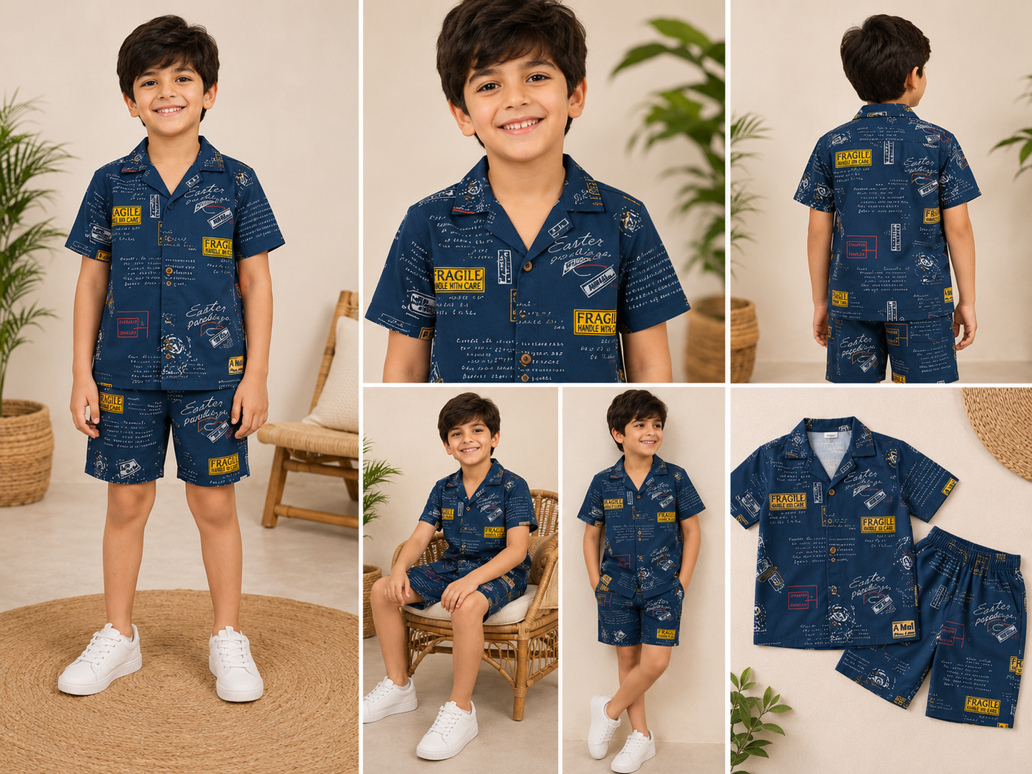 Boys Matching Shirt & Shorts Set