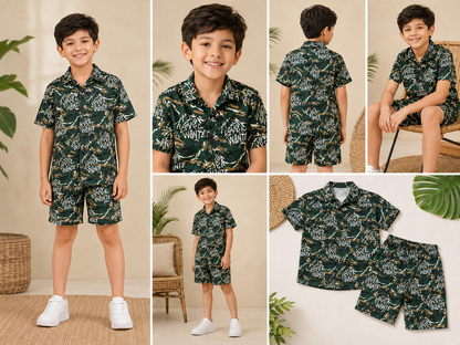 Boys Matching Shirt & Shorts Set
