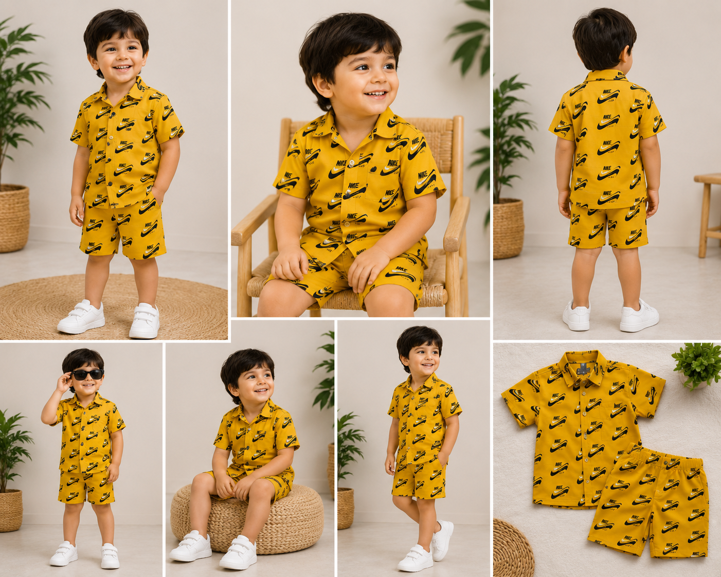 Boys Matching Shirt & Shorts Set