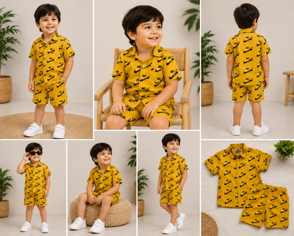 Boys Matching Shirt & Shorts Set