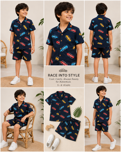 Boys Matching Shirt & Shorts Set