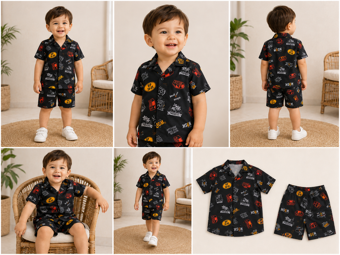 Boys Matching Shirt & Shorts Set
