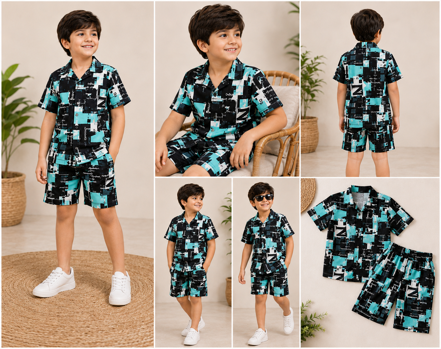 Boys Matching Shirt & Shorts Set
