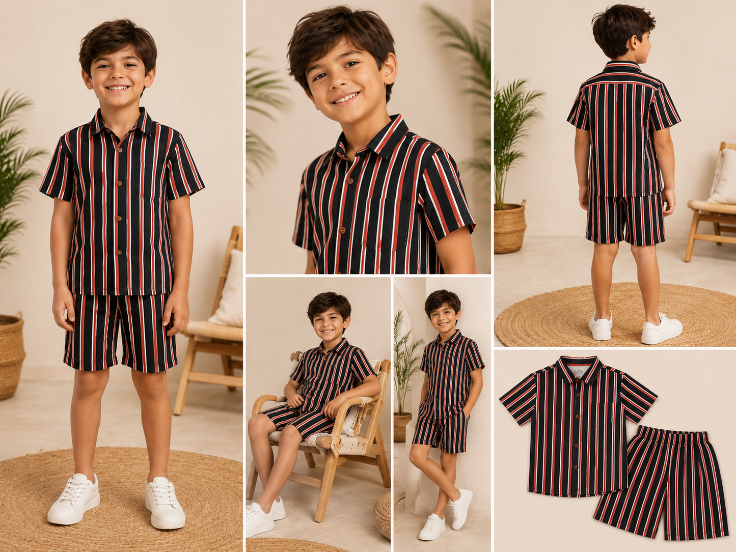 Boys Matching Shirt & Shorts Set