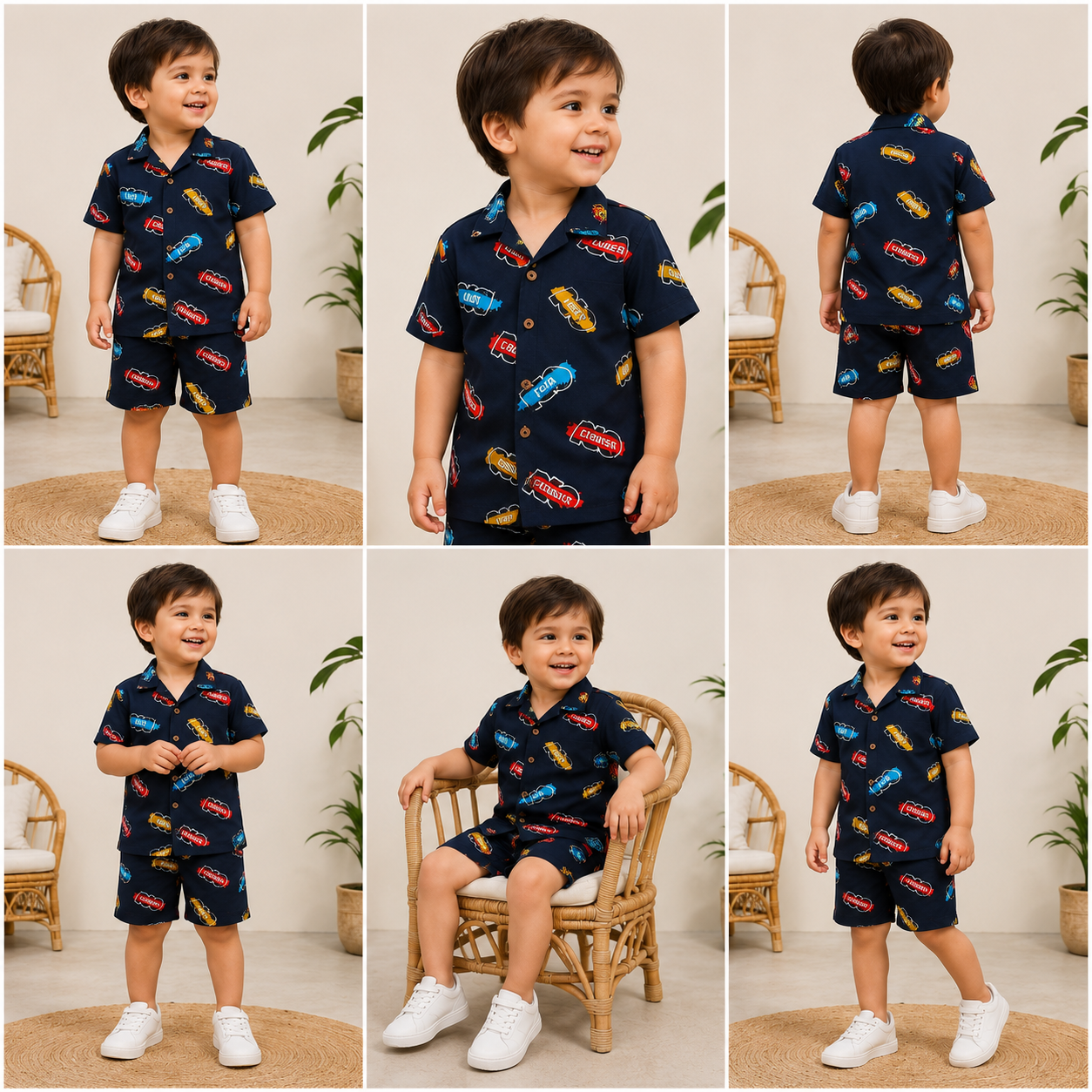 Boys Matching Shirt & Shorts Set