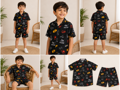 Boys Matching Shirt & Shorts Set