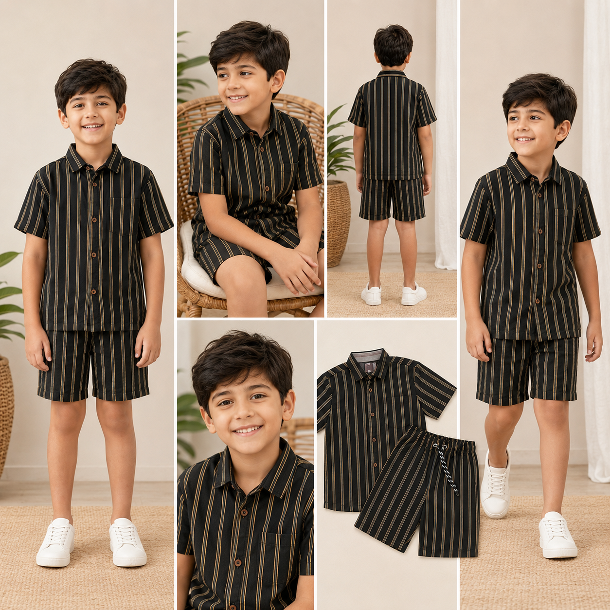 Boys Matching Shirt & Shorts Set