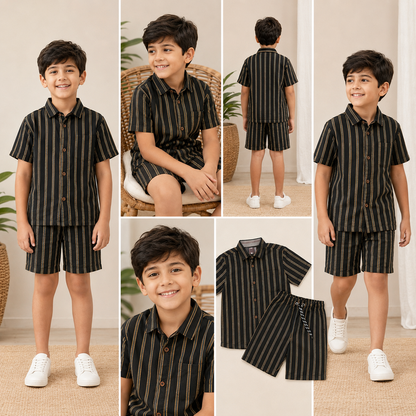 Boys Matching Shirt & Shorts Set